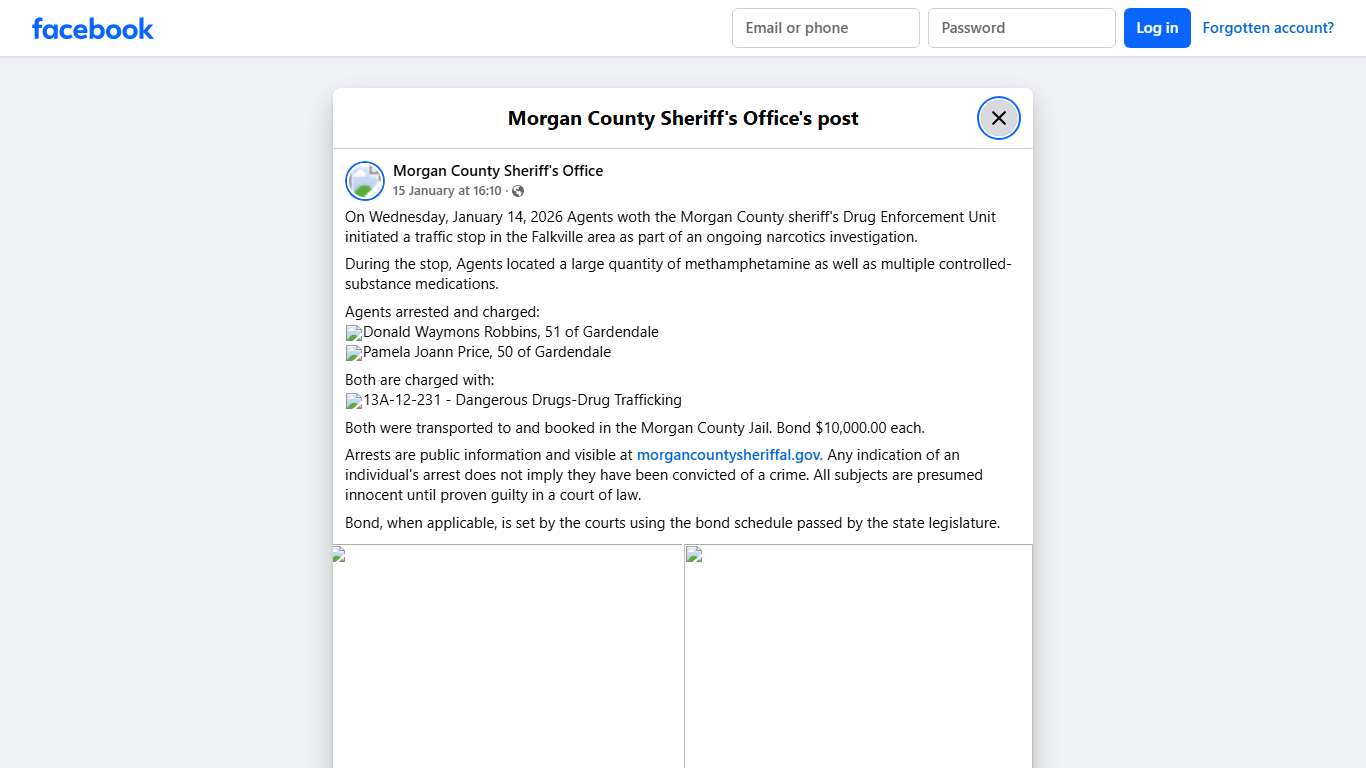 On Wednesday, January 14,... - Morgan County Sheriff's Office Facebook